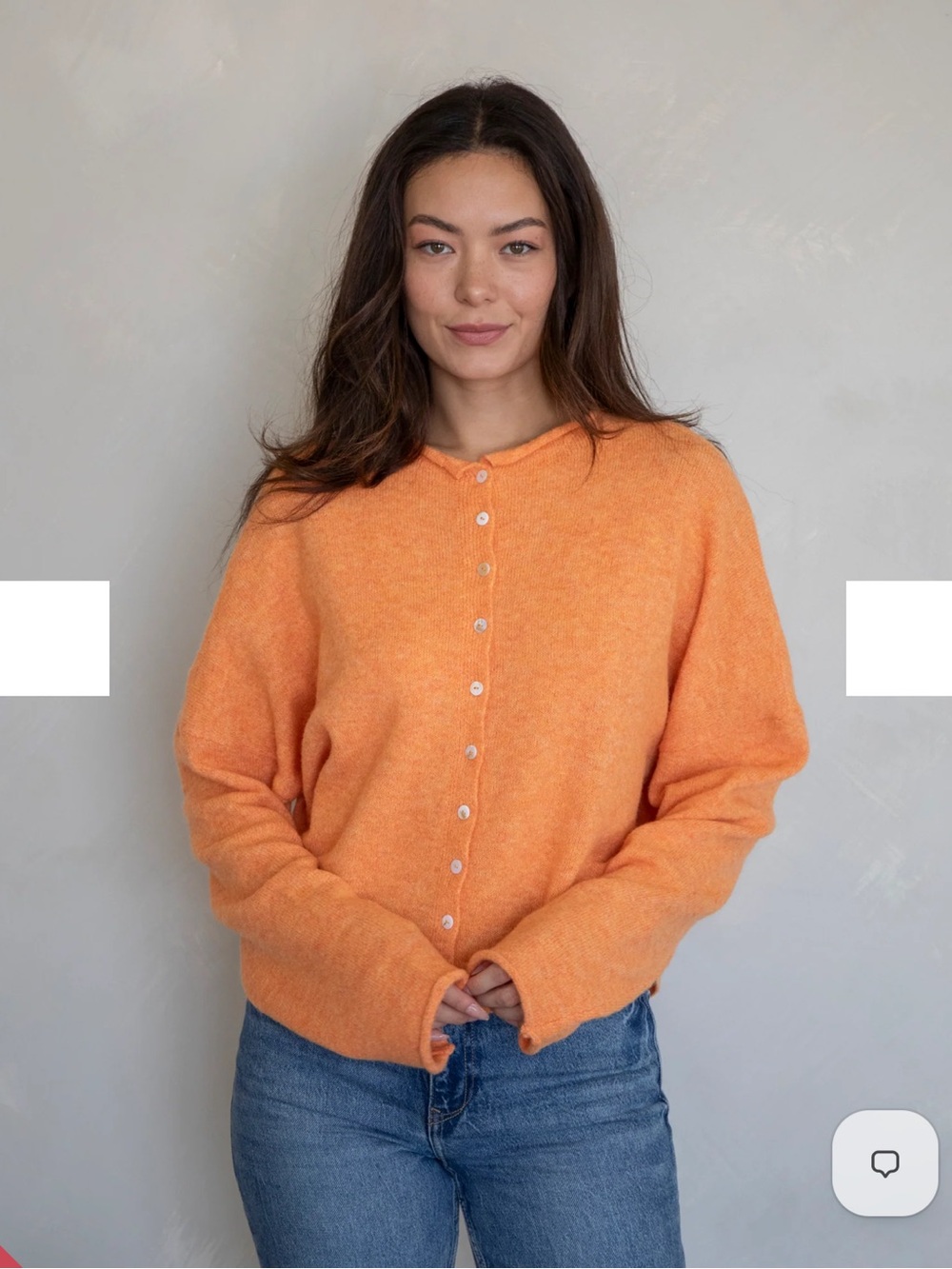 Orange Piper Cardigan